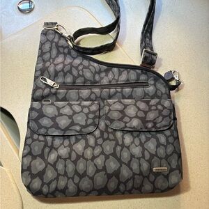 Travelon Black and Gray Crossbody Bag